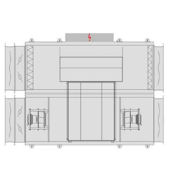 VENTUS Centrala podwieszana nawiewno-wywiewna VVS010s FPV-FPV, WYDATEK: 800m³/h, EP: 300Pa