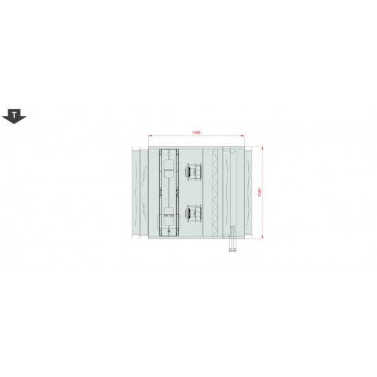 VENTUS Supply and exhaust floor mounted unit VVS055c FRMVH-FVMR, Airflow: 5700m³/h, EP: 300Pa