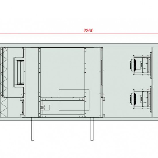 VENTUS Centrala stojąca nawiewno-wywiewna VVS030c FPVH-FVP, WYDATEK: 3300m³/h, EP: 300Pa