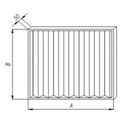 Panel filter 394 x 622 x 50 class G4 (Coarse 75%) 